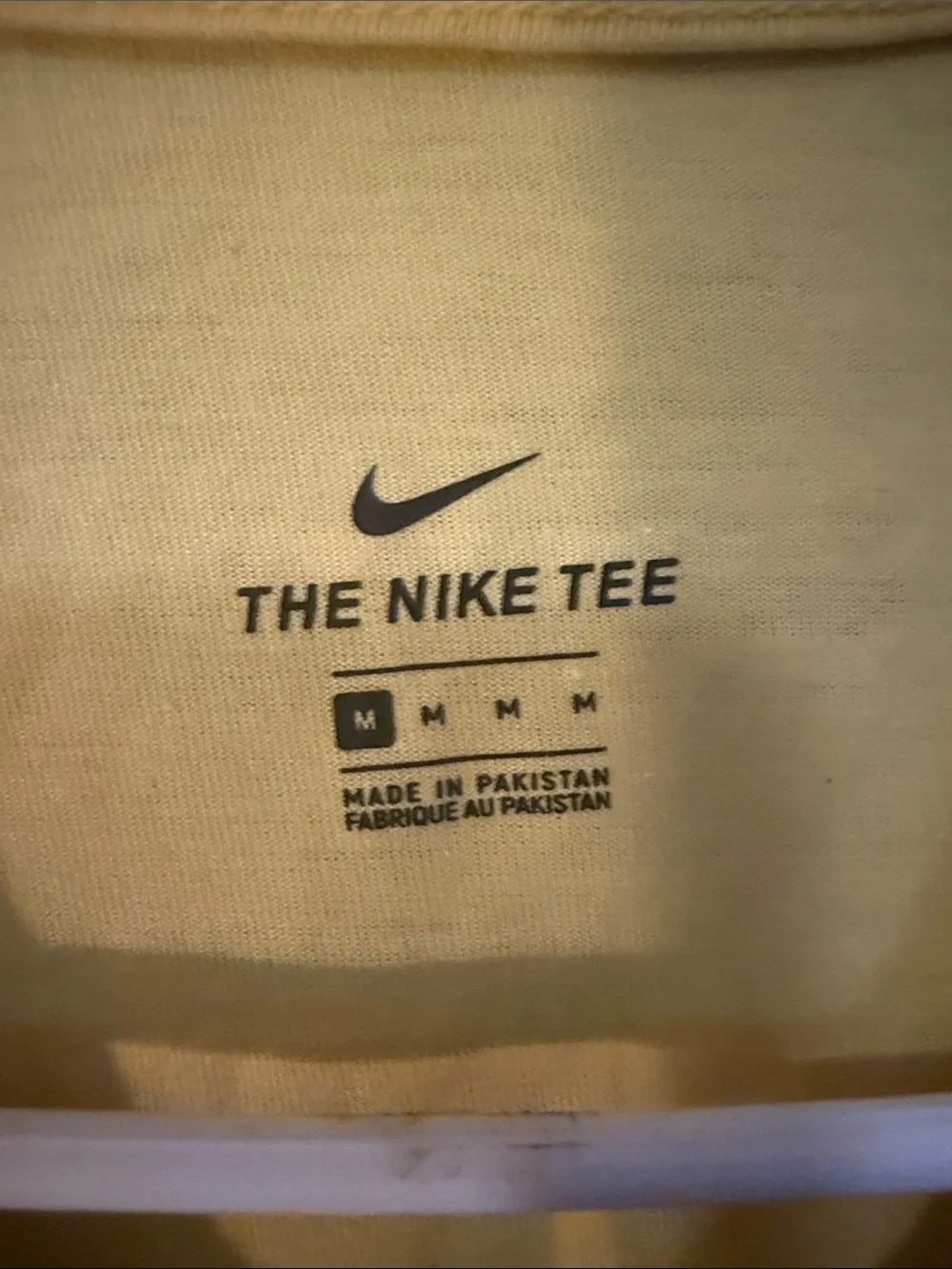 Nike Yellow Cropped Logo T-Shirt